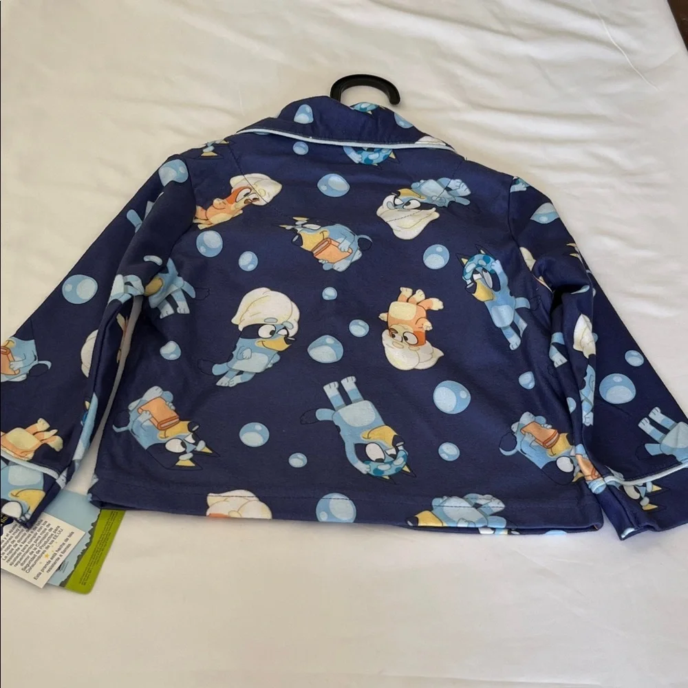 Children's Navy Blue Character Print Pajama Set